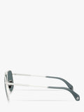 Moncler aviator sunglasses matte silver 58mm, UK version