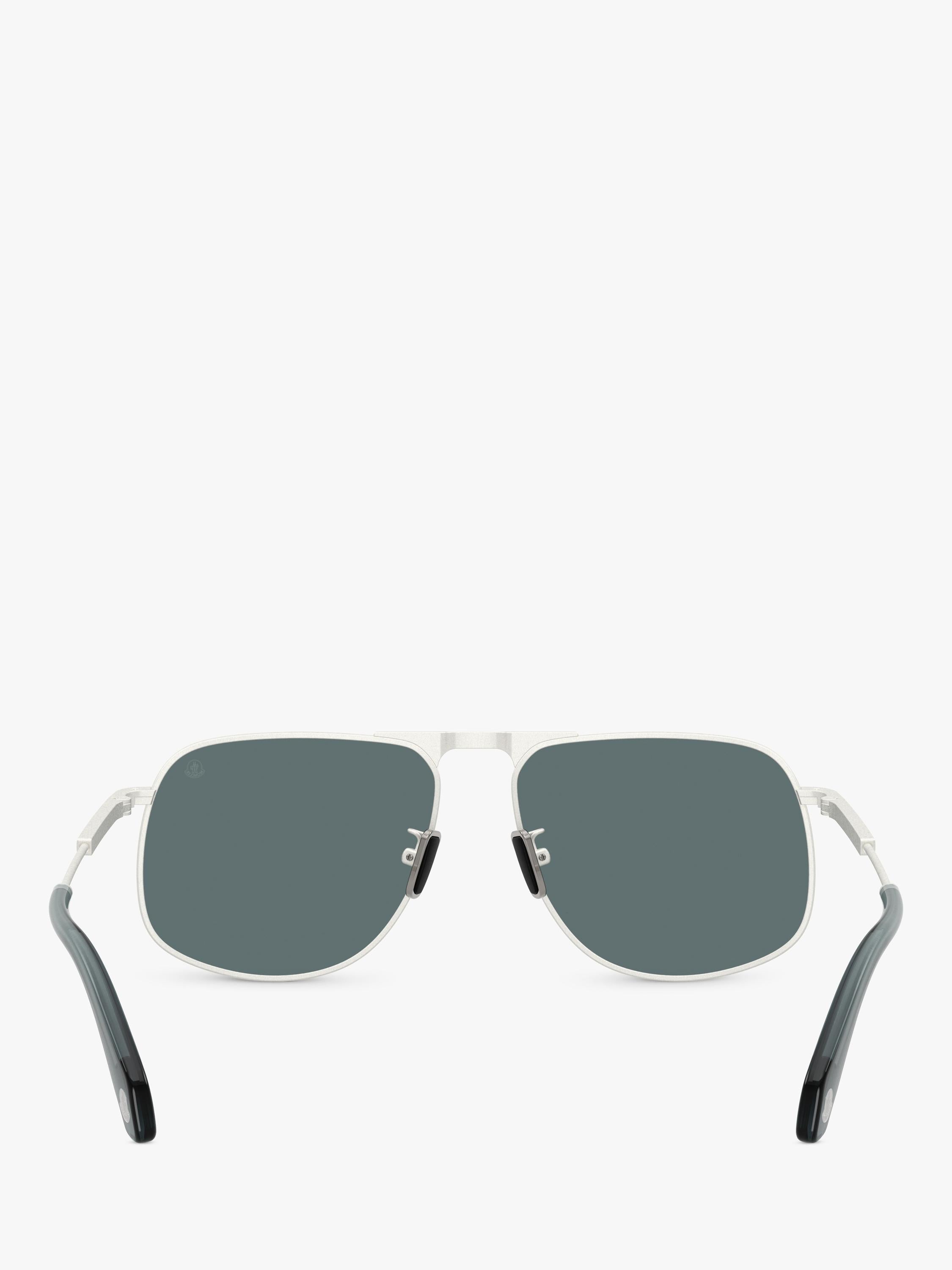 Moncler aviator sunglasses matte silver 58mm, UK version