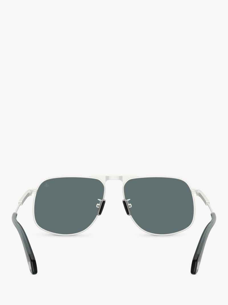 Moncler aviator sunglasses matte silver 58mm, UK version