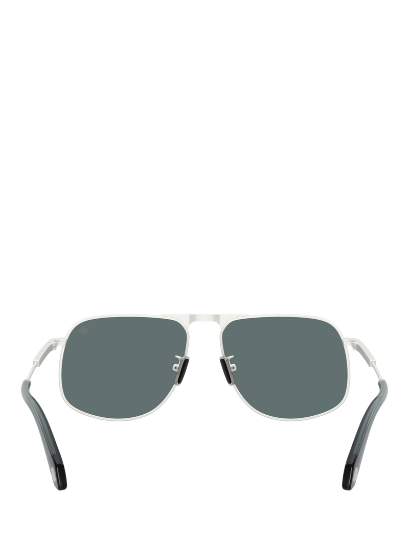 Moncler aviator sunglasses matte silver 58mm, UK version