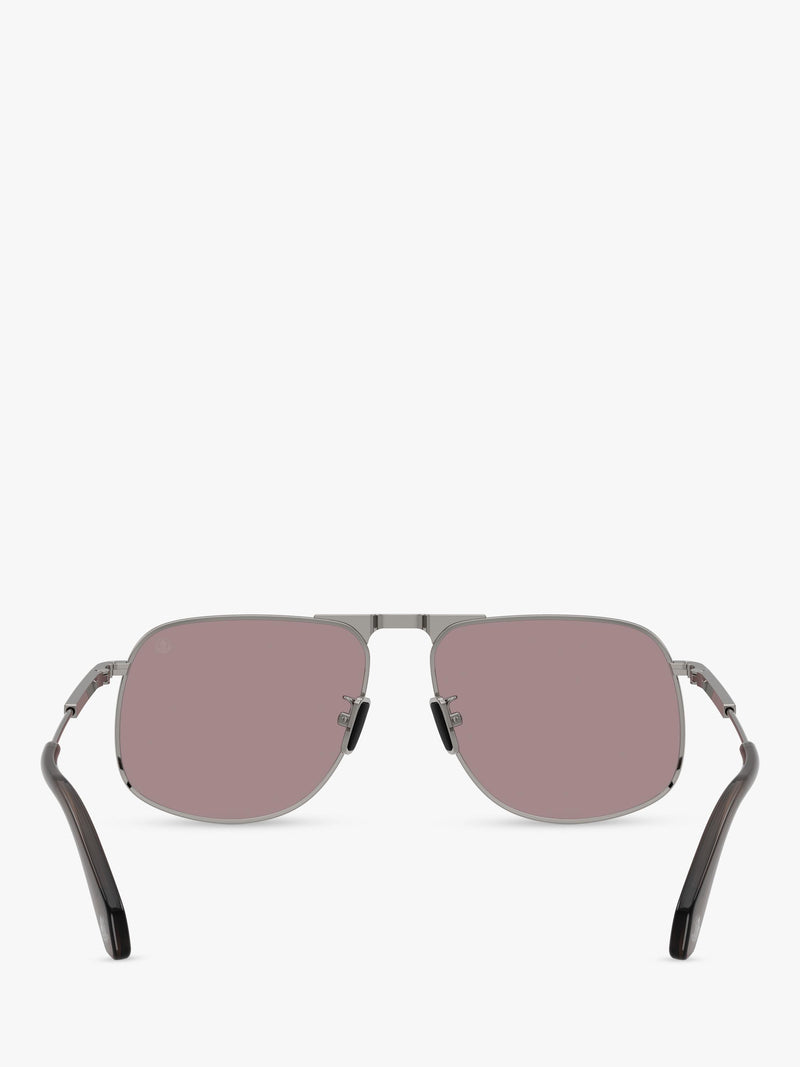 Moncler aviator sunglasses gunmetal steel frames (British brand)