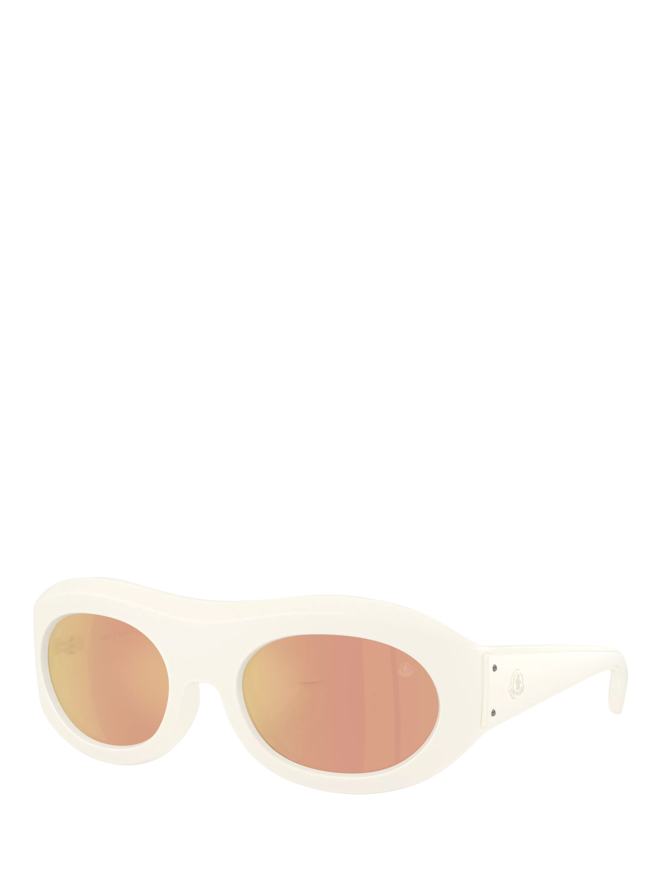 Moncler white oval sunglasses 54mm lens, UK version