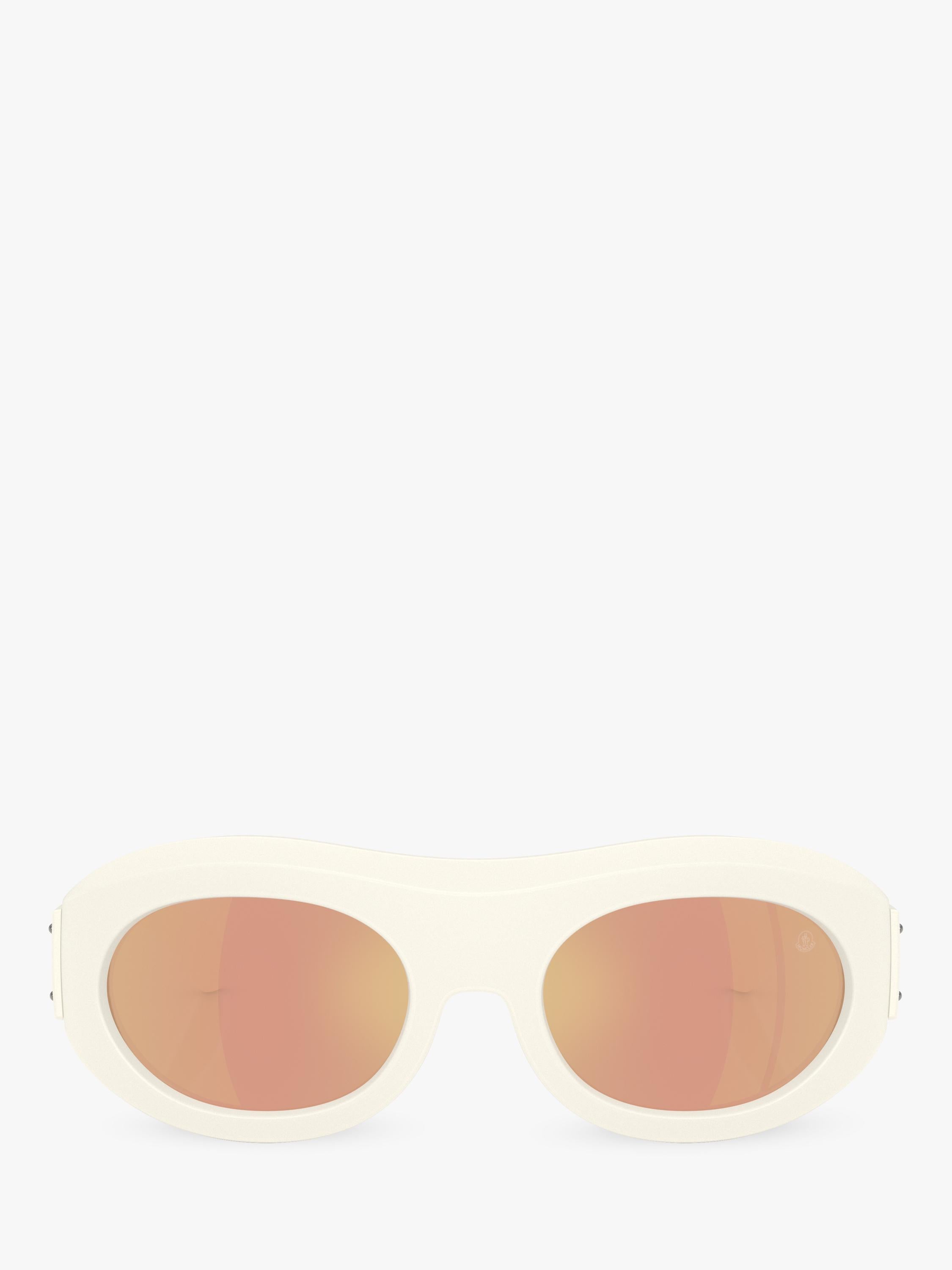 Moncler white oval sunglasses 54mm lens, UK version