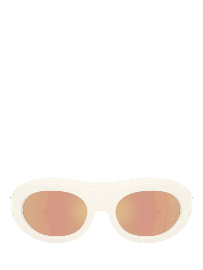 Moncler white oval sunglasses 54mm lens, UK version