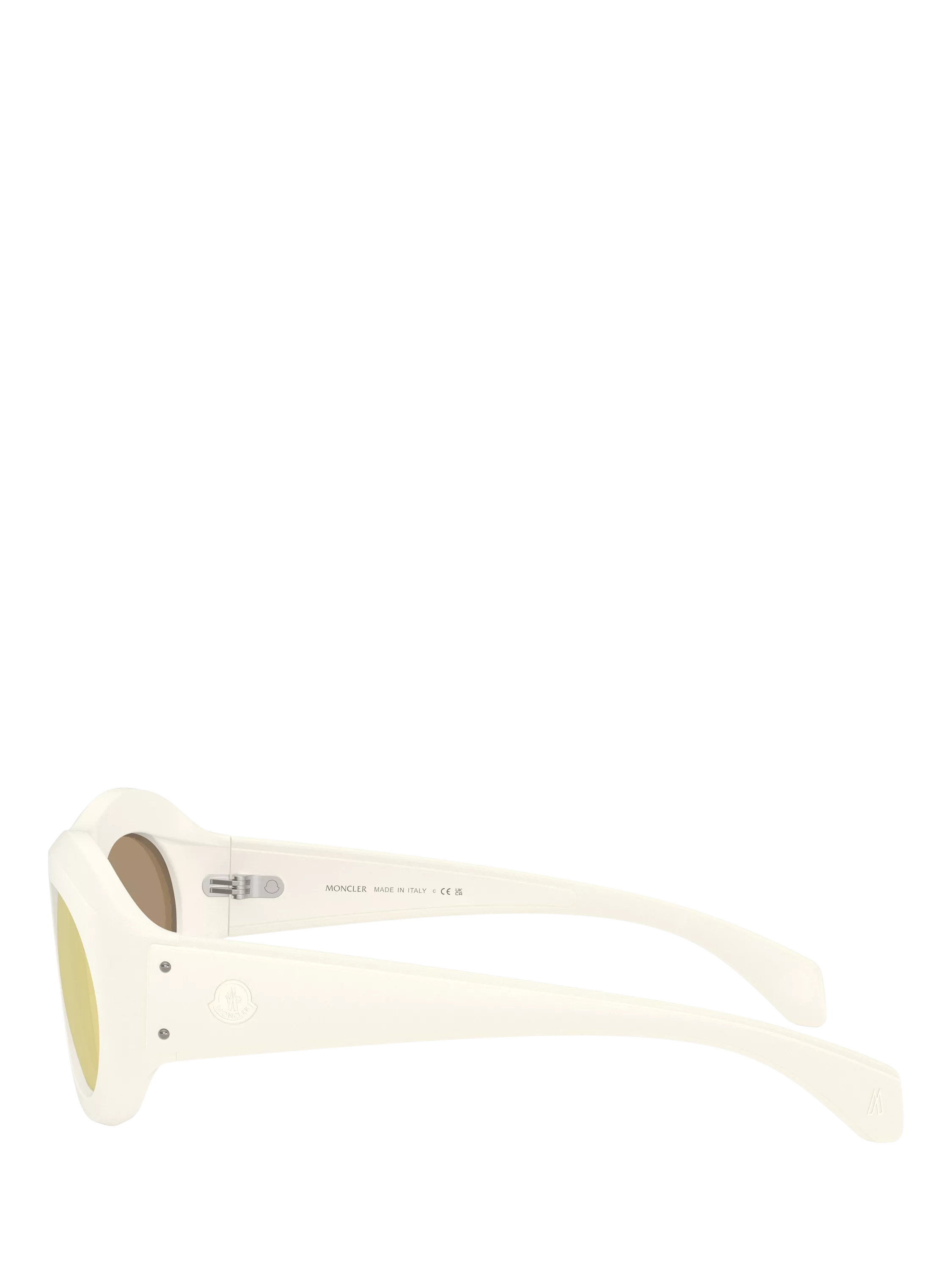 Moncler white oval sunglasses 54mm lens, UK version