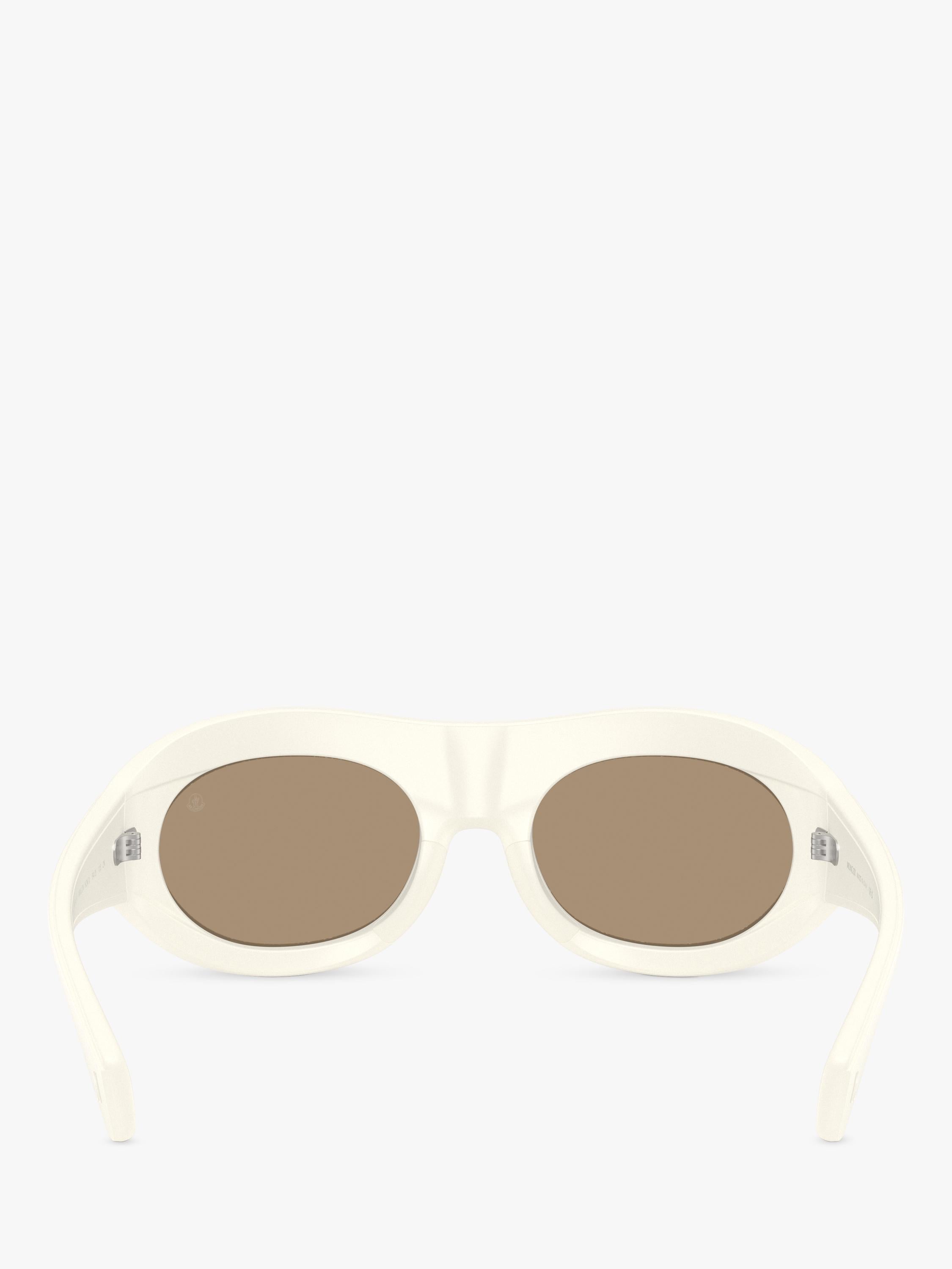 Moncler white oval sunglasses 54mm lens, UK version