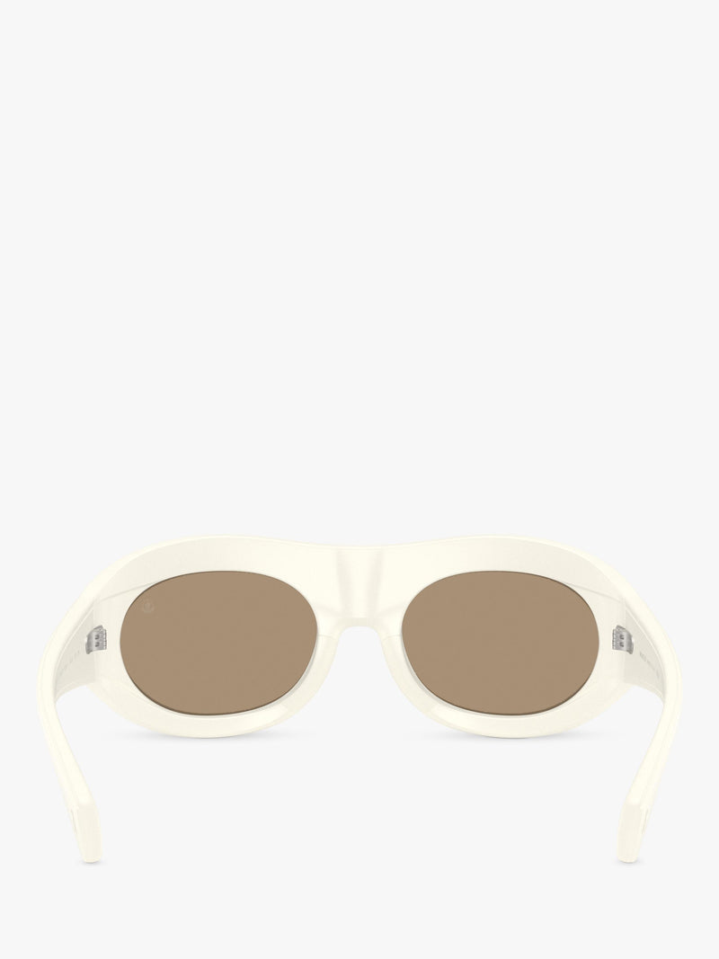 Moncler white oval sunglasses 54mm lens, UK version