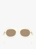 Moncler white oval sunglasses 54mm lens, UK version