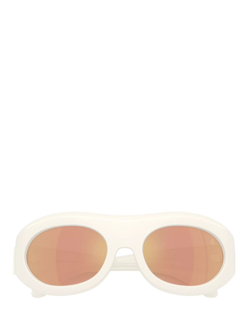 Moncler white oval sunglasses 54mm lens, UK version