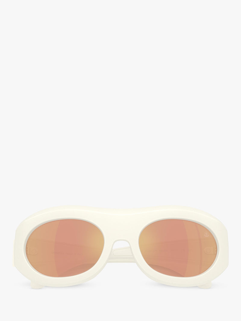 Moncler white oval sunglasses 54mm lens, UK version