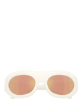 Moncler white oval sunglasses 54mm lens, UK version