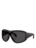 Moncler oval sunglasses matte black, UK version