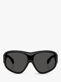 Moncler oval sunglasses matte black, UK version