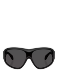 Moncler oval sunglasses matte black, UK version