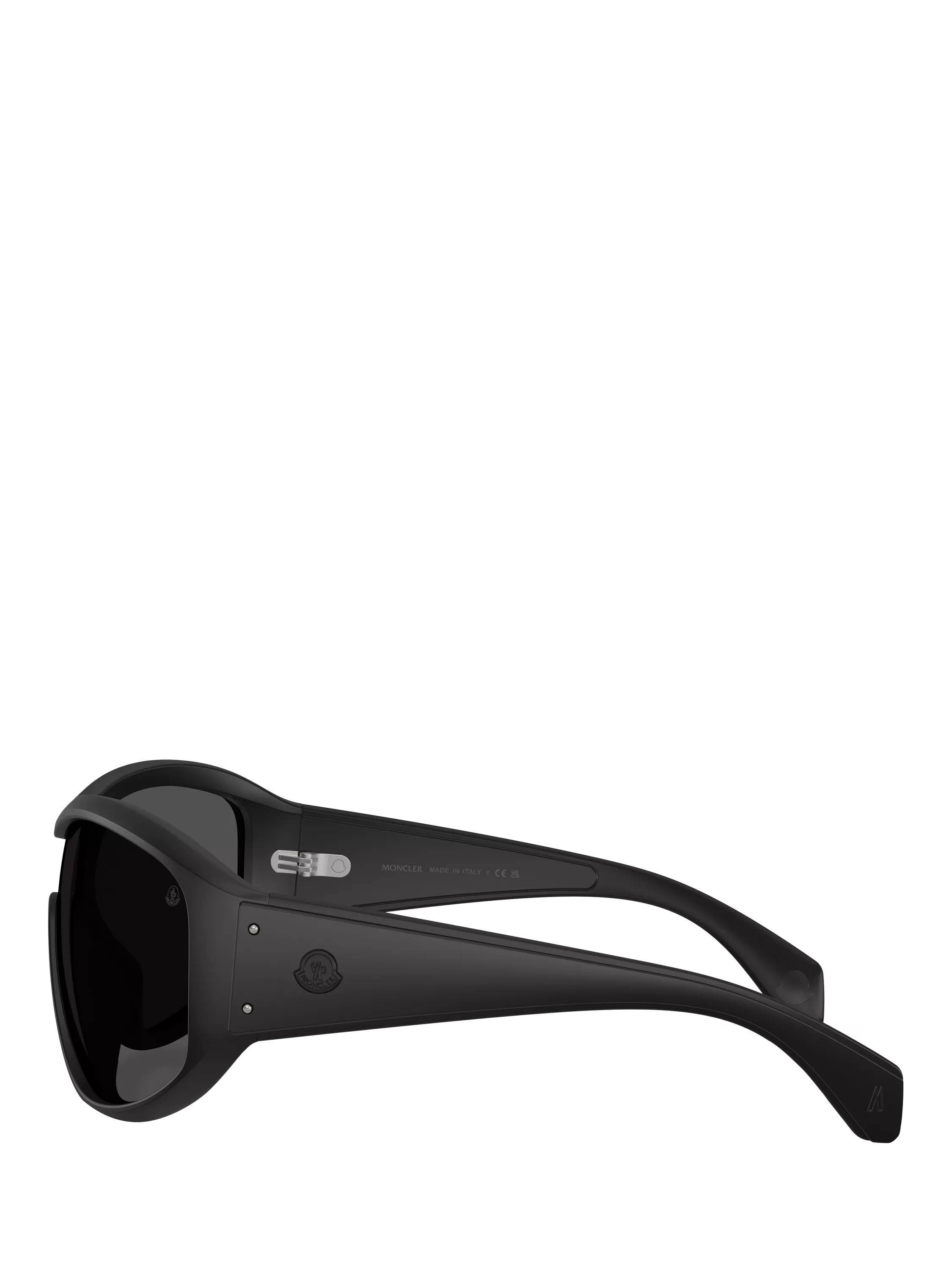 Moncler oval sunglasses matte black, UK version