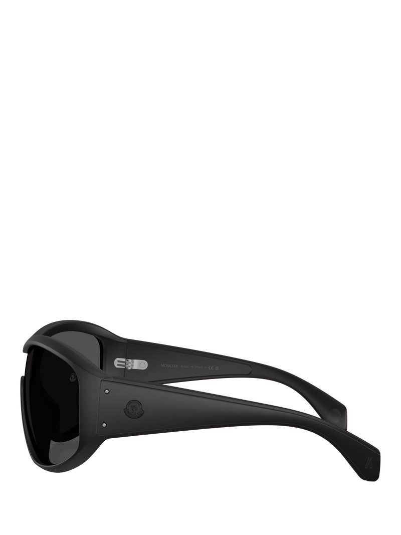 Moncler oval sunglasses matte black, UK version