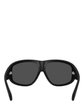 Moncler oval sunglasses matte black, UK version
