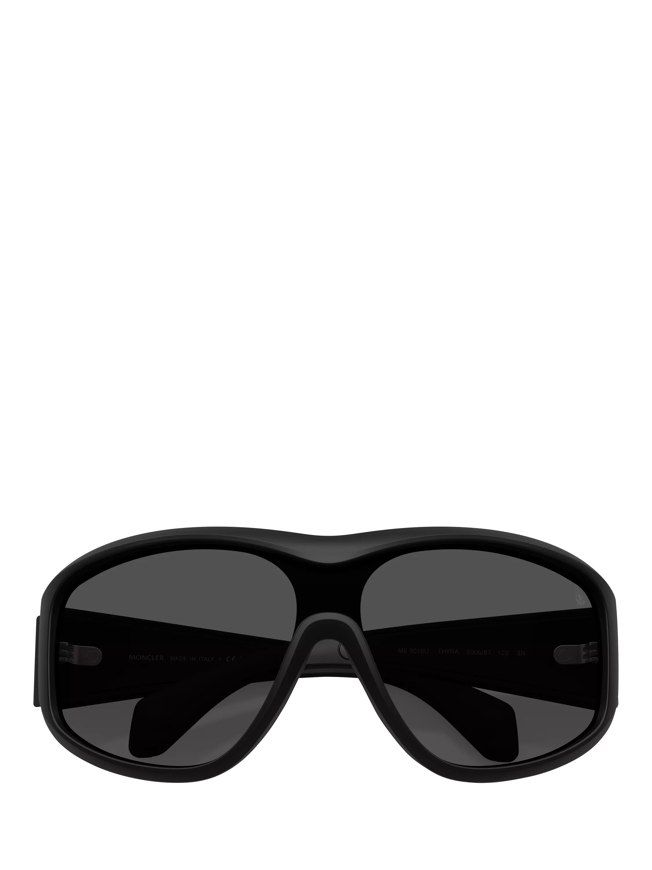 Moncler oval sunglasses matte black, UK version