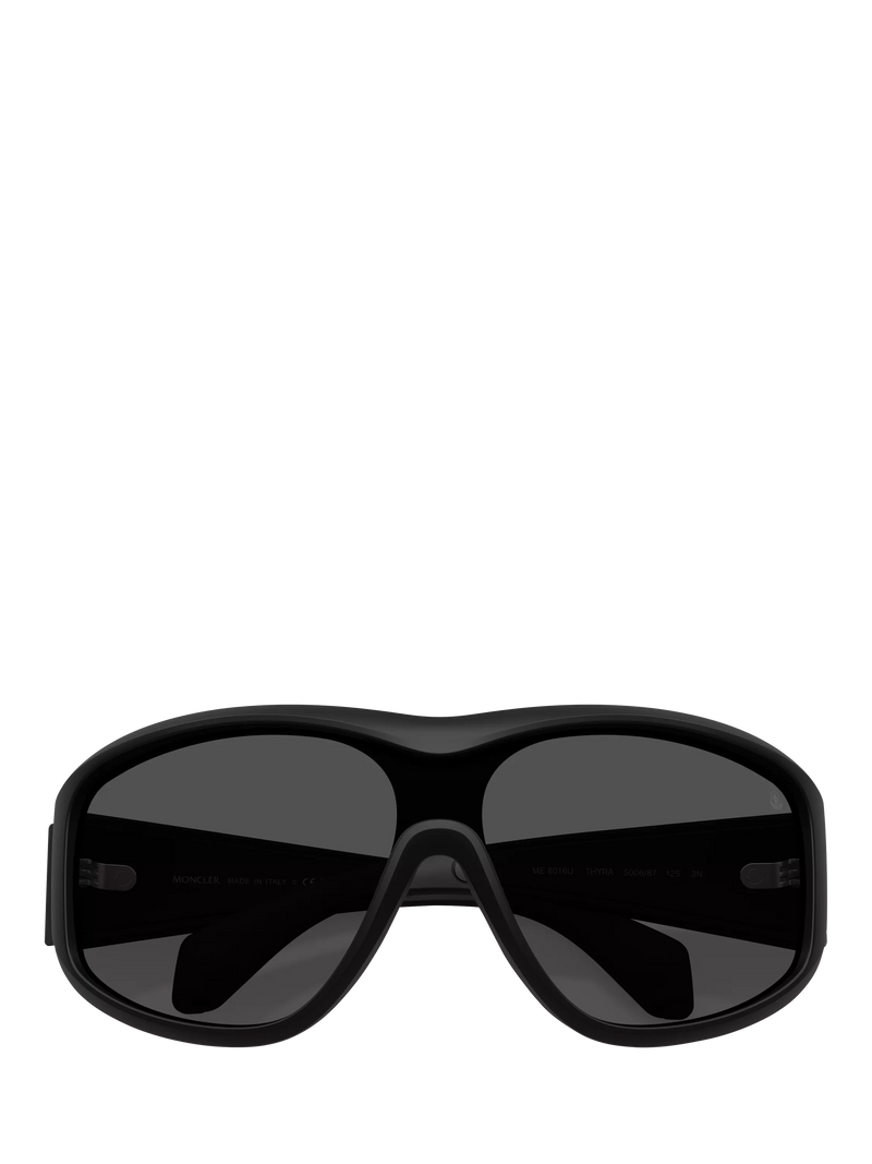 Moncler oval sunglasses matte black, UK version