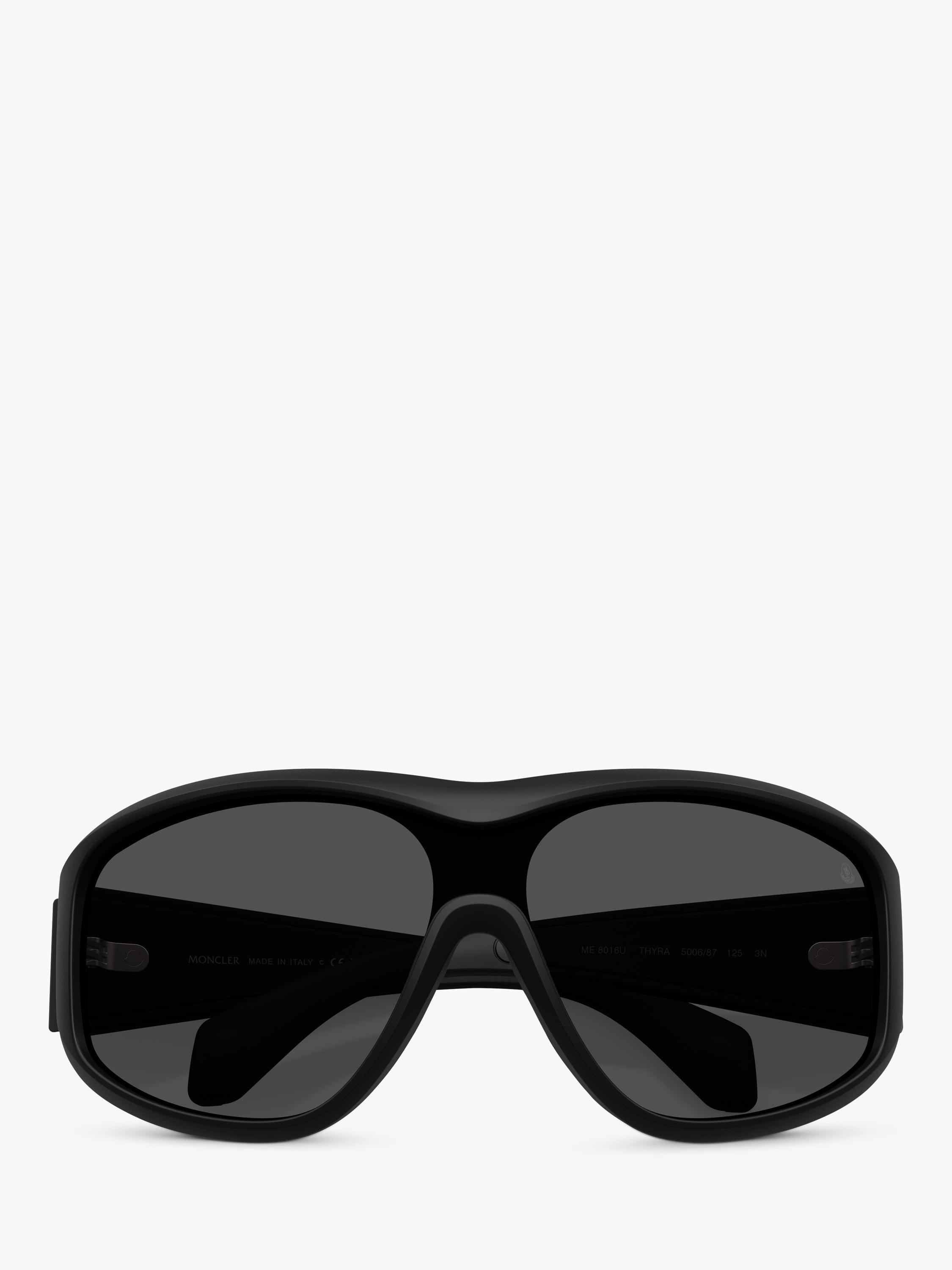 Moncler oval sunglasses matte black, UK version