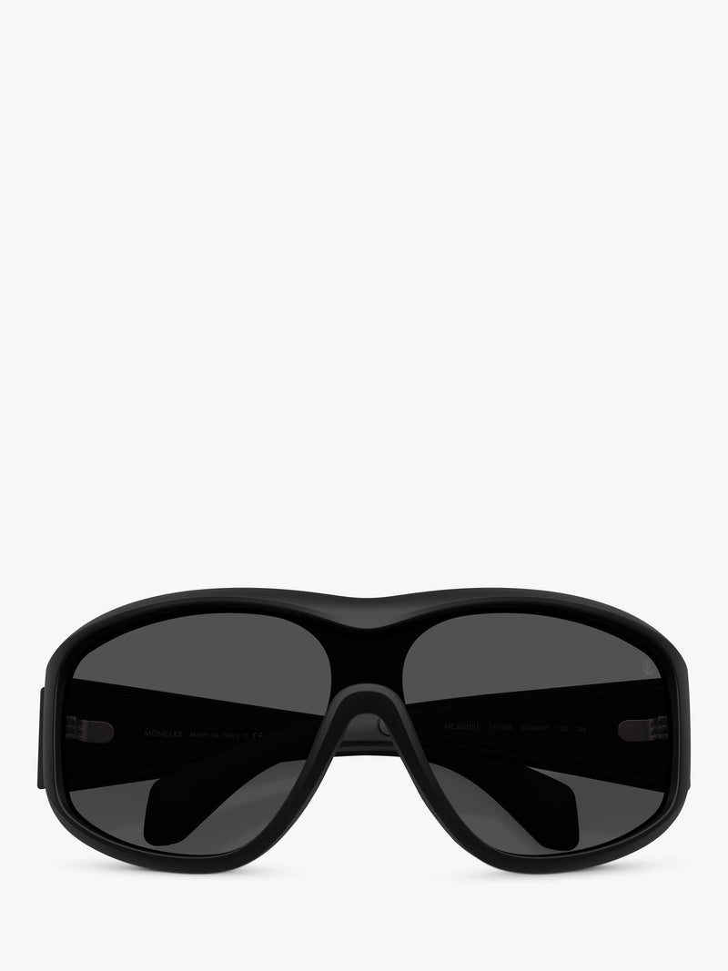 Moncler oval sunglasses matte black, UK version