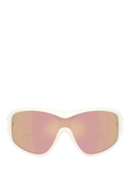 Moncler wrap sunglasses vanilla white frame, imported from the UK