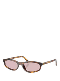 Miu Miu irregular sunglasses Havana/Pink, imported from the UK