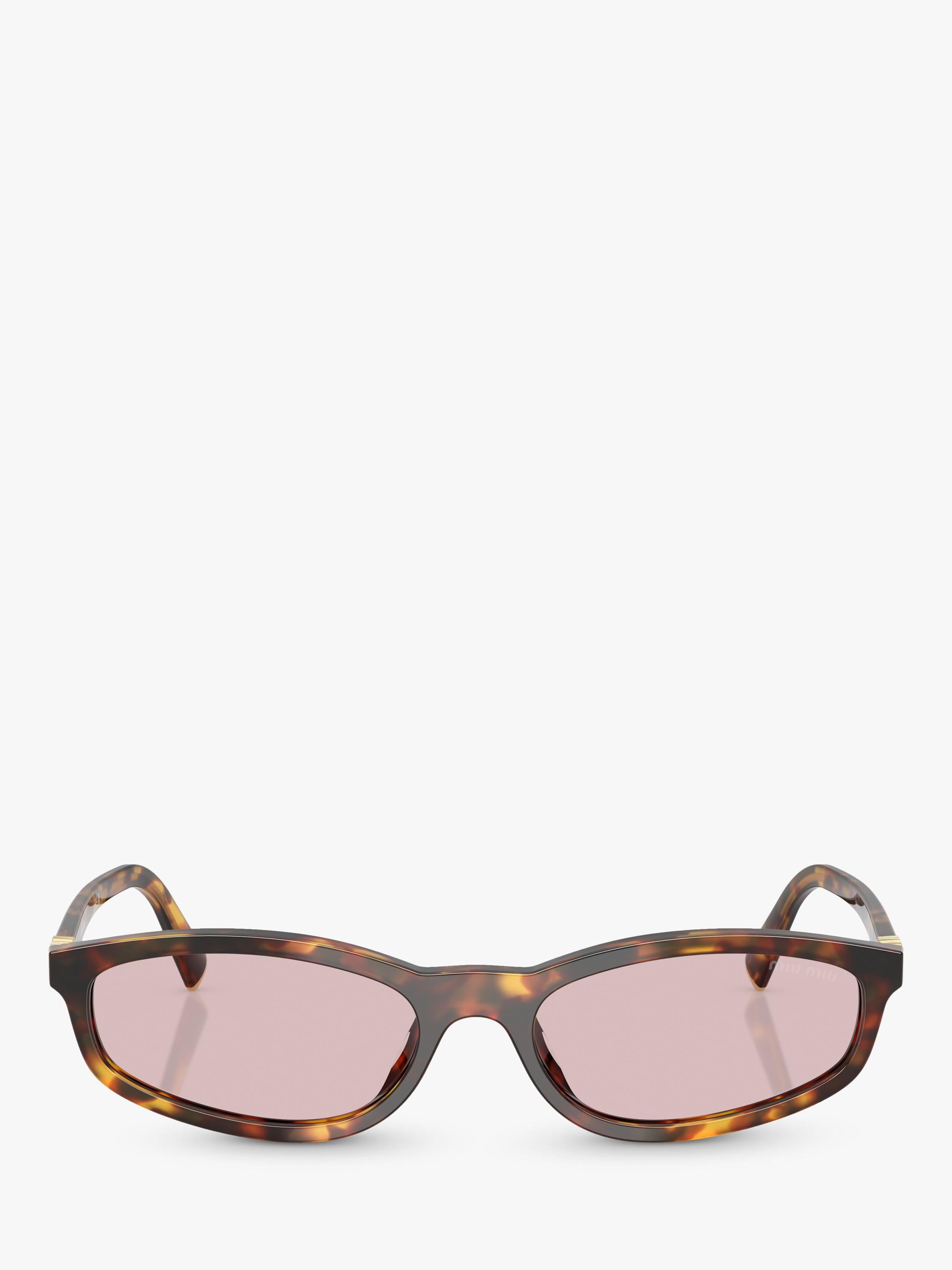Miu Miu irregular sunglasses Havana/Pink, imported from the UK