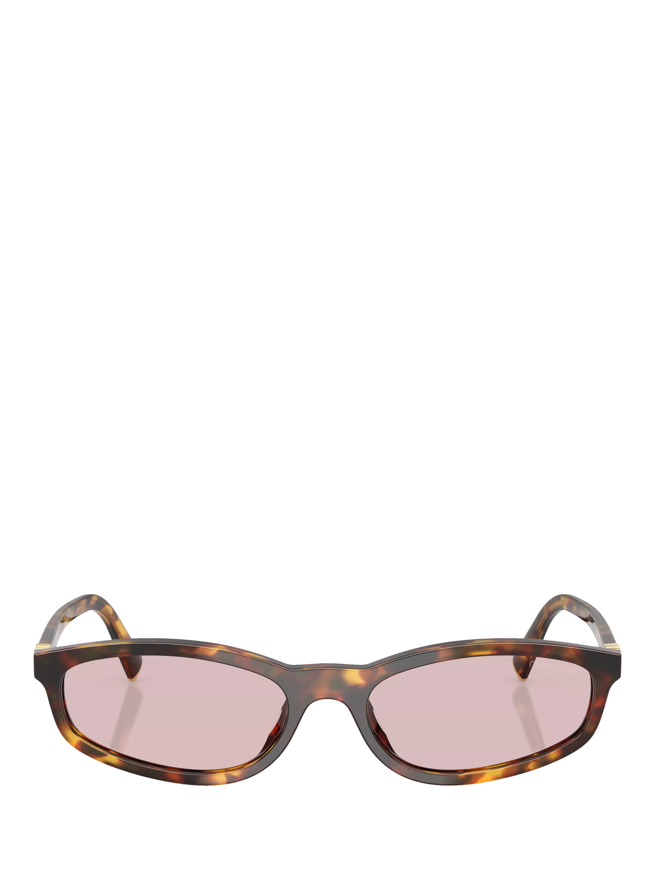 Miu Miu irregular sunglasses Havana/Pink, imported from the UK