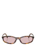 Miu Miu irregular sunglasses Havana/Pink, imported from the UK