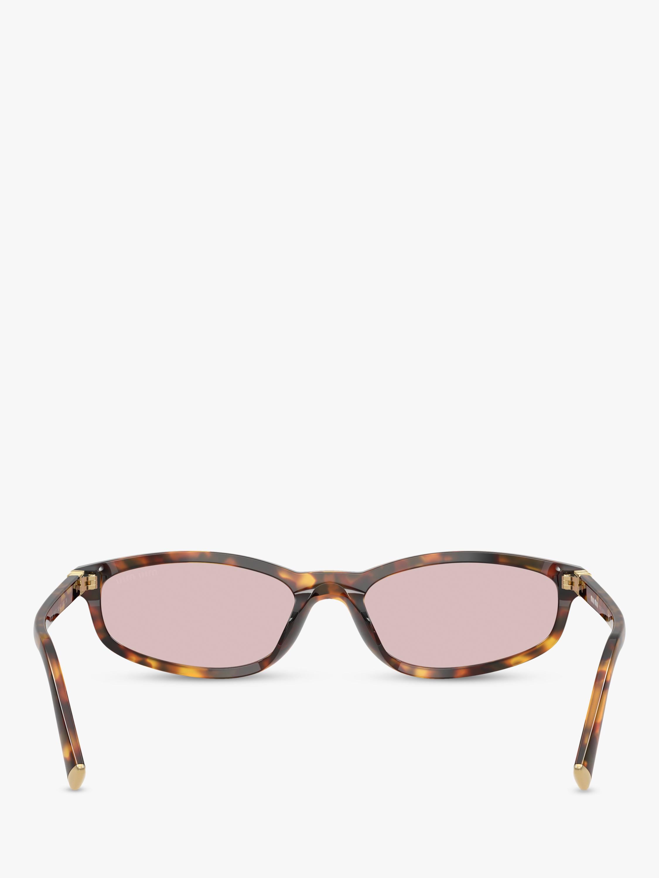 Miu Miu irregular sunglasses Havana/Pink, imported from the UK
