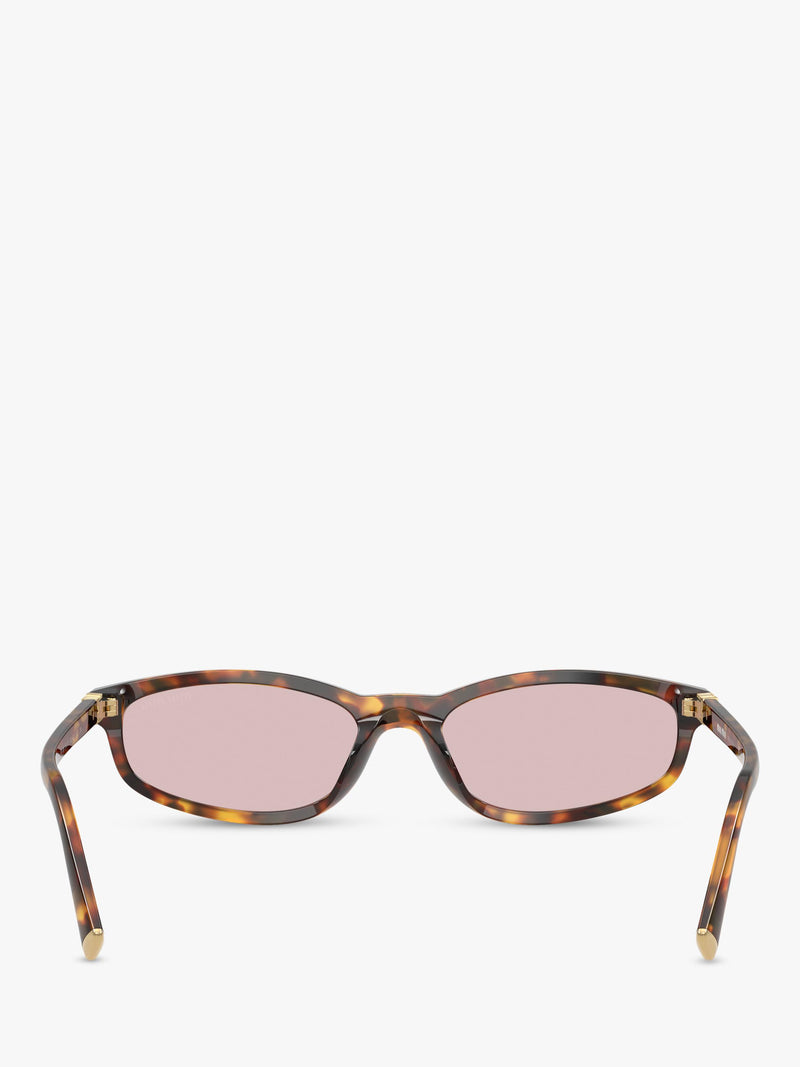 Miu Miu irregular sunglasses Havana/Pink, imported from the UK