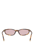 Miu Miu irregular sunglasses Havana/Pink, imported from the UK