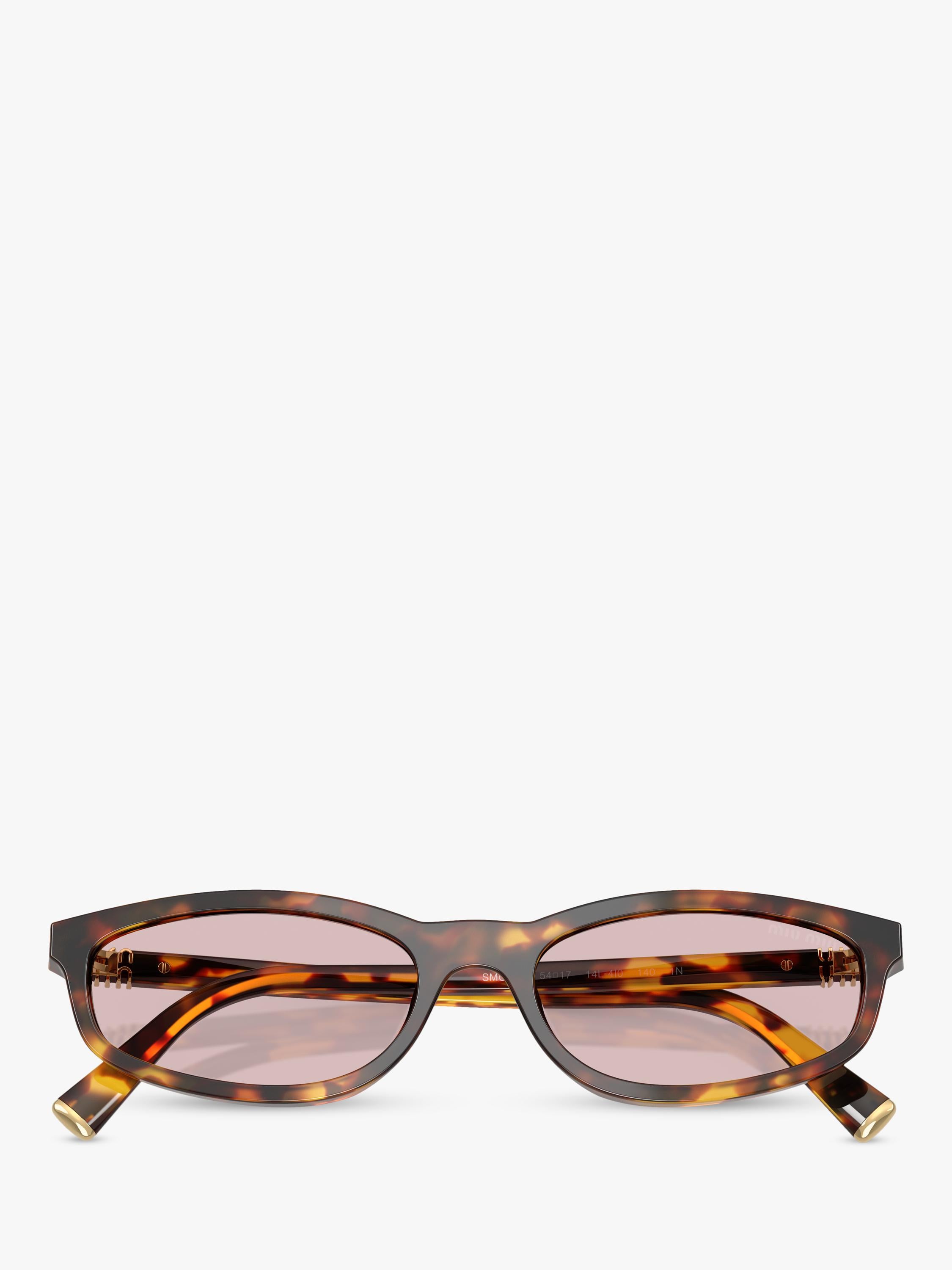 Miu Miu irregular sunglasses Havana/Pink, imported from the UK