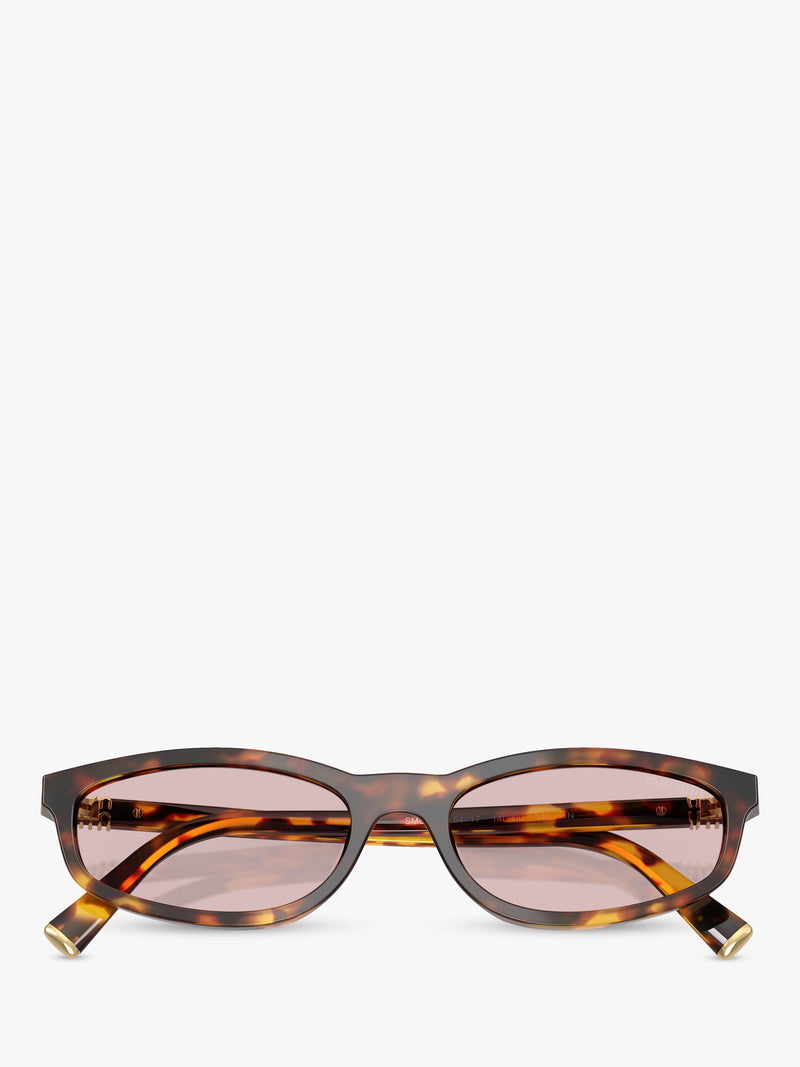 Miu Miu irregular sunglasses Havana/Pink, imported from the UK