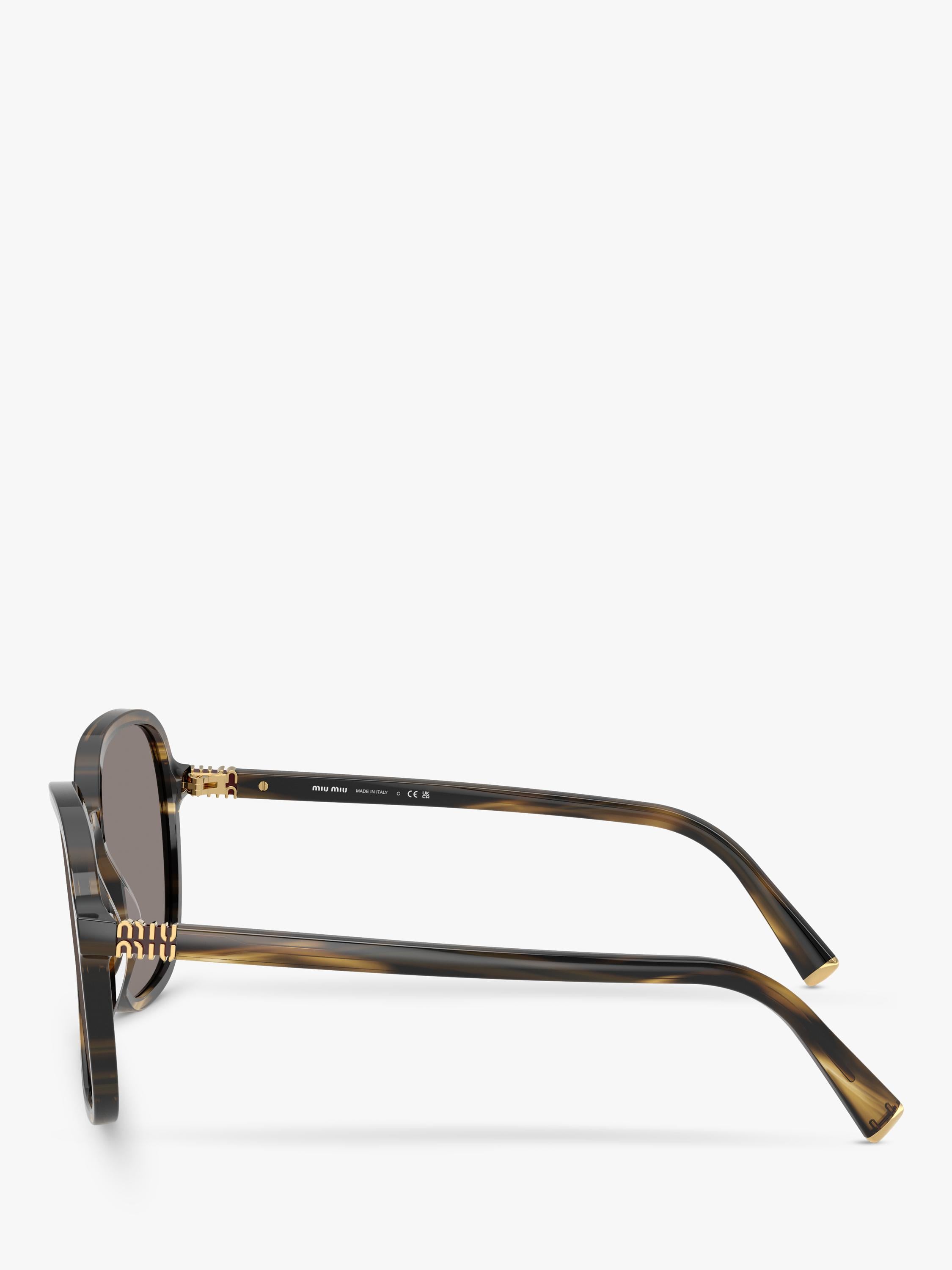 Miu Miu women's pillow sunglasses brown frame with 58mm lenses, UK version