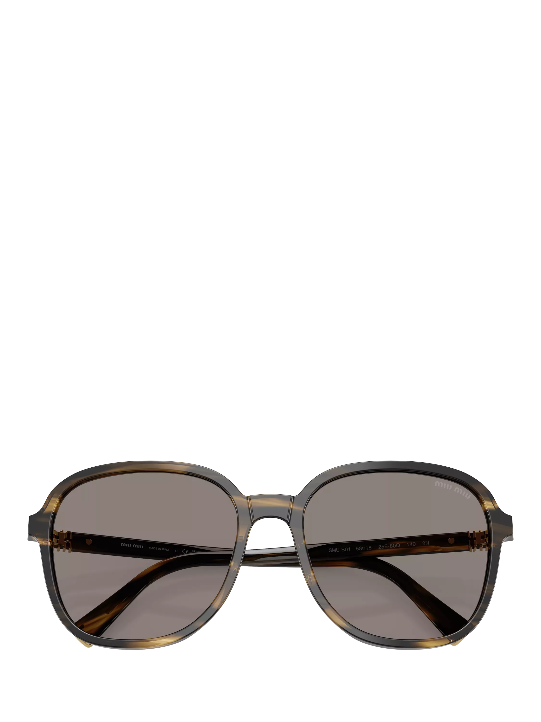 Miu Miu women's pillow sunglasses brown frame with 58mm lenses, UK version