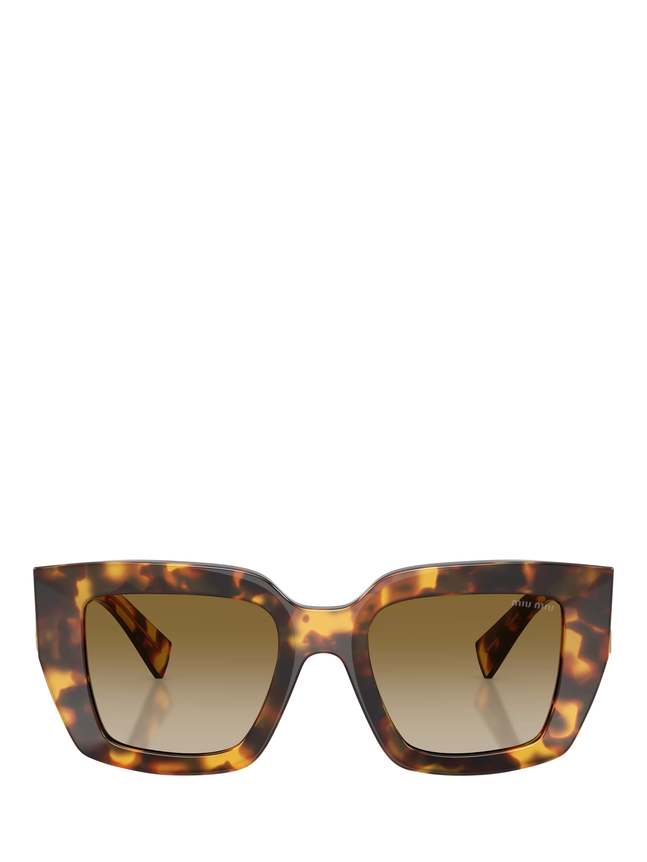 Miu Miu women's square sunglasses honey havana brown - British product