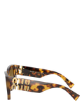 Miu Miu women's square sunglasses honey havana brown - British product