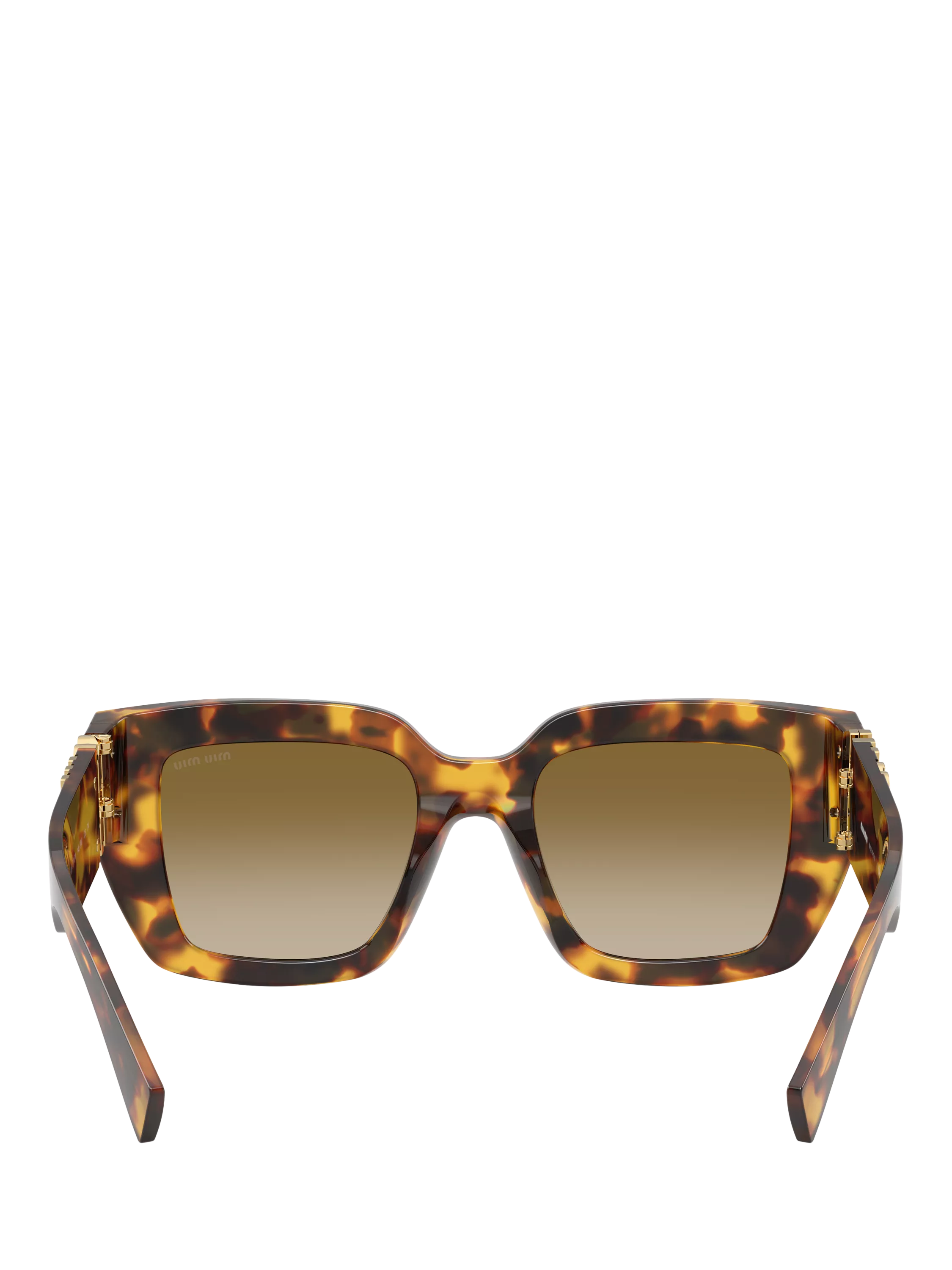 Miu Miu women's square sunglasses honey havana brown - British product