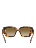 Miu Miu women's square sunglasses honey havana brown - British product