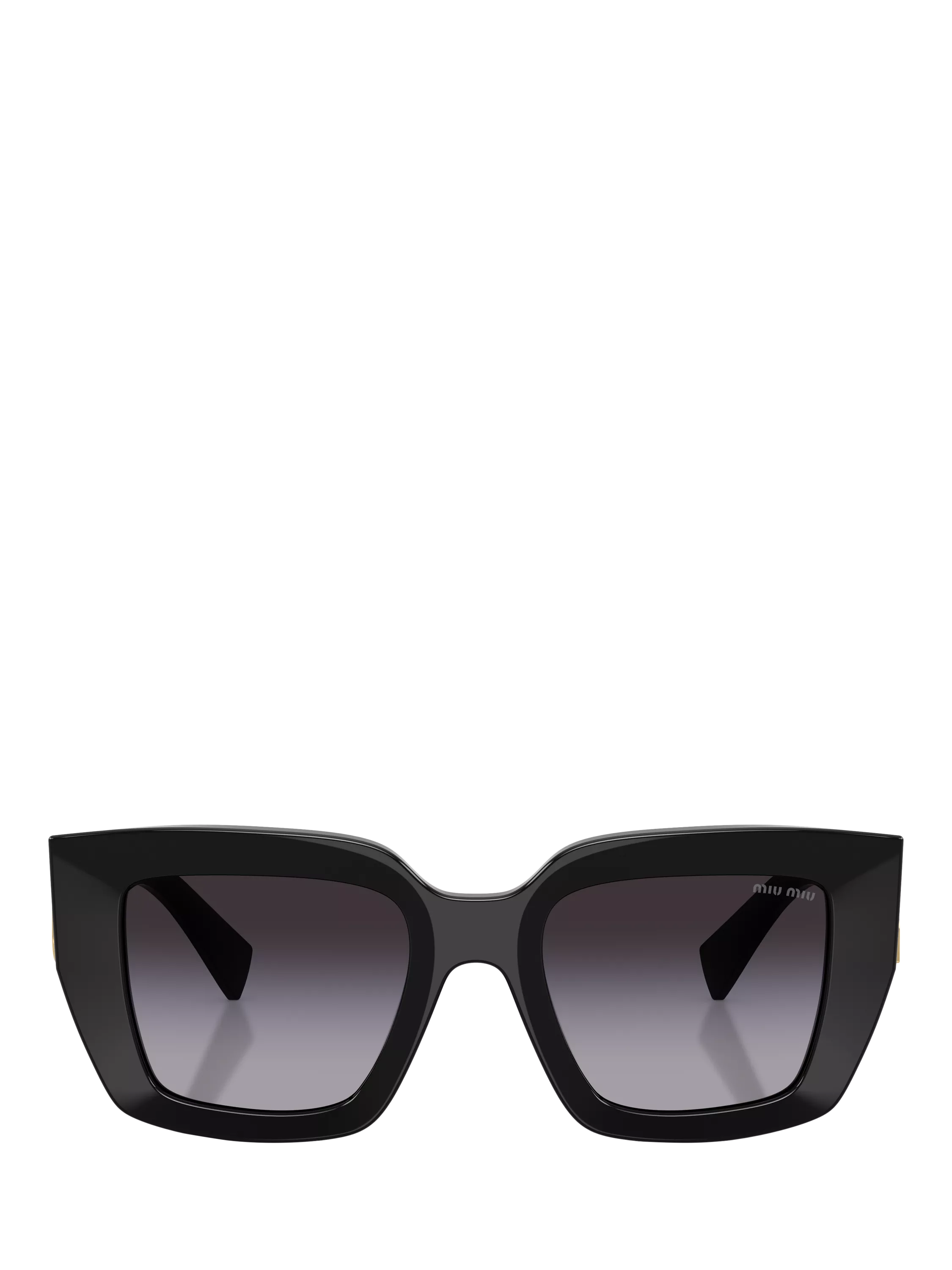 Miu Miu square sunglasses in black with gradient lenses (British brand)