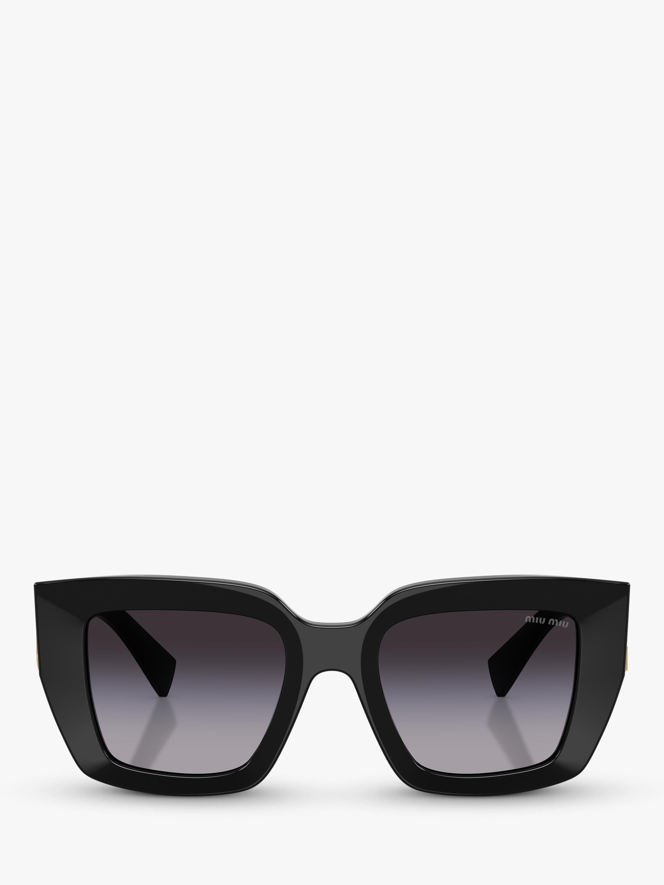 Miu Miu square sunglasses in black with gradient lenses (British brand)