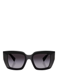 Miu Miu square sunglasses in black with gradient lenses (British brand)