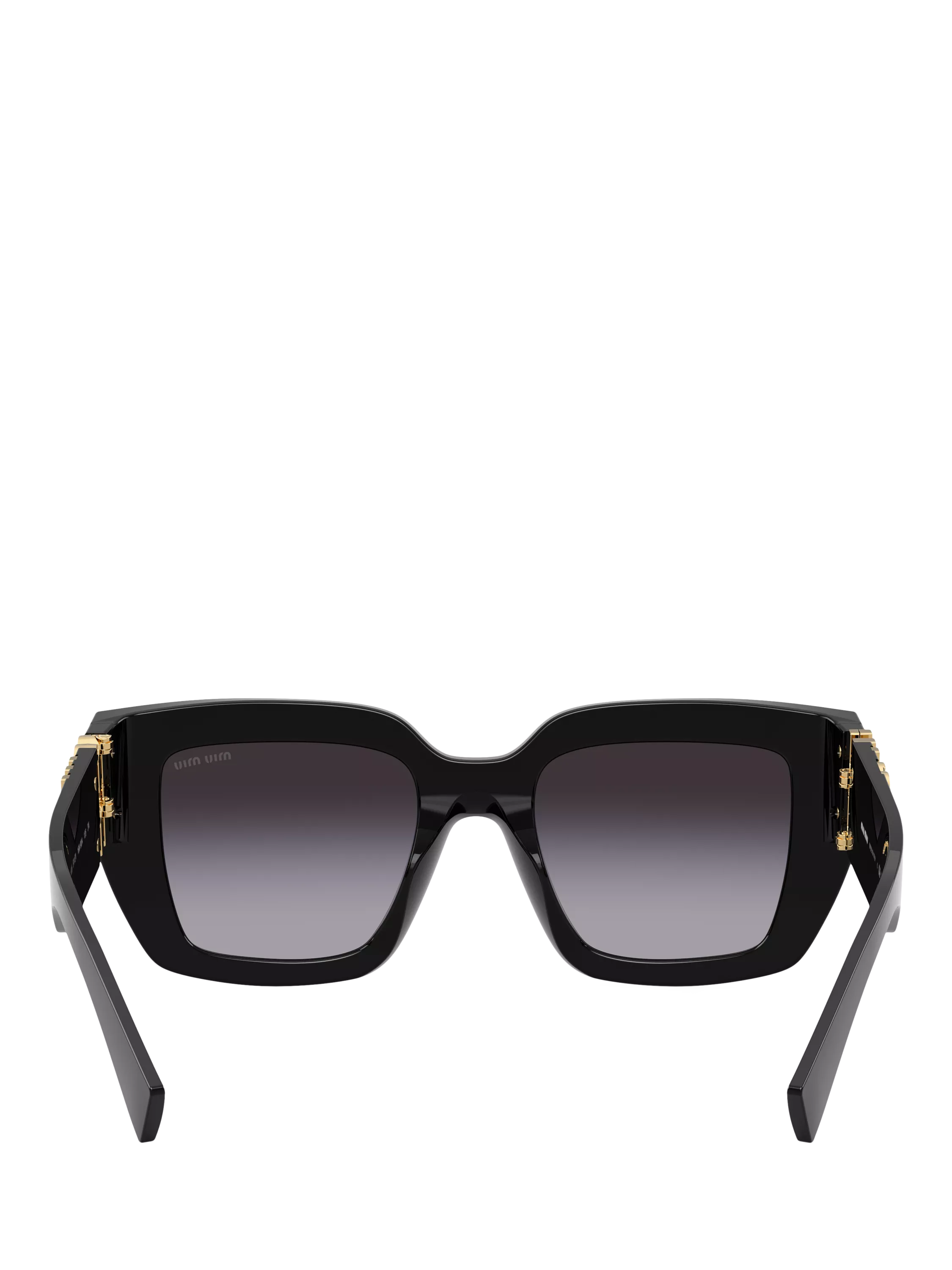 Miu Miu square sunglasses in black with gradient lenses (British brand)