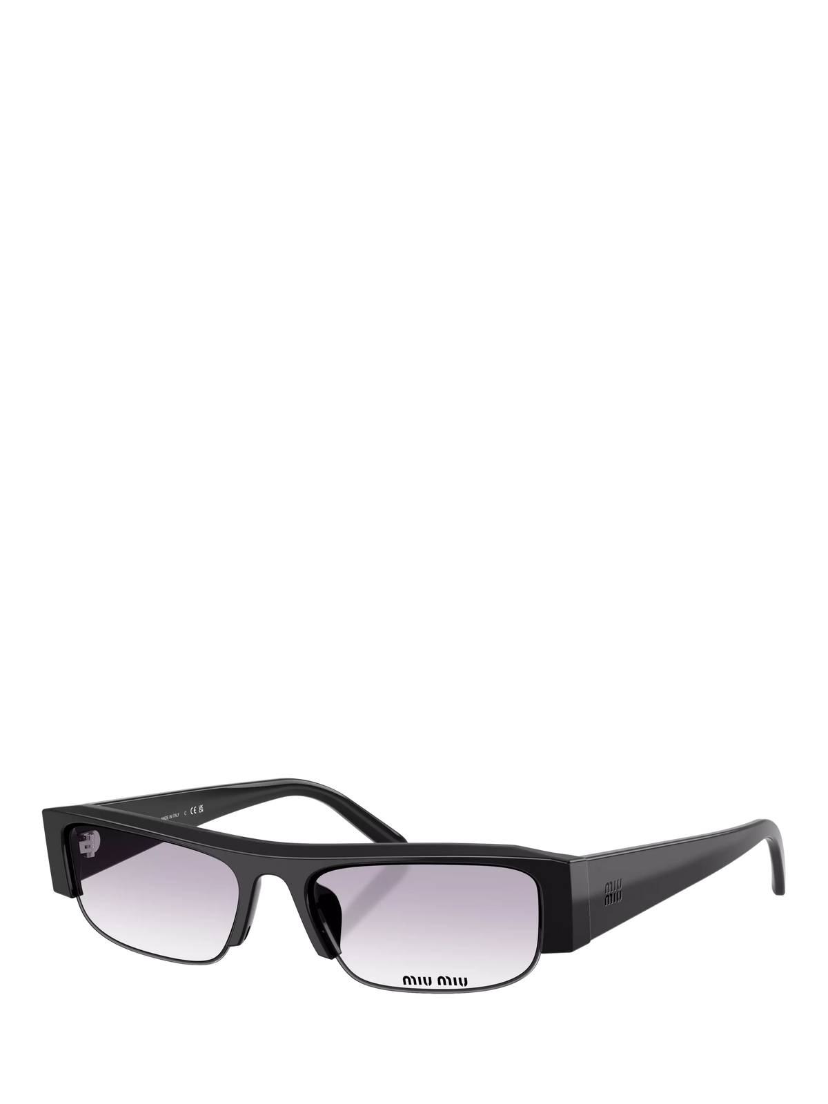 Miu Miu rectangular sunglasses black grey gradient 51mm (British brand)