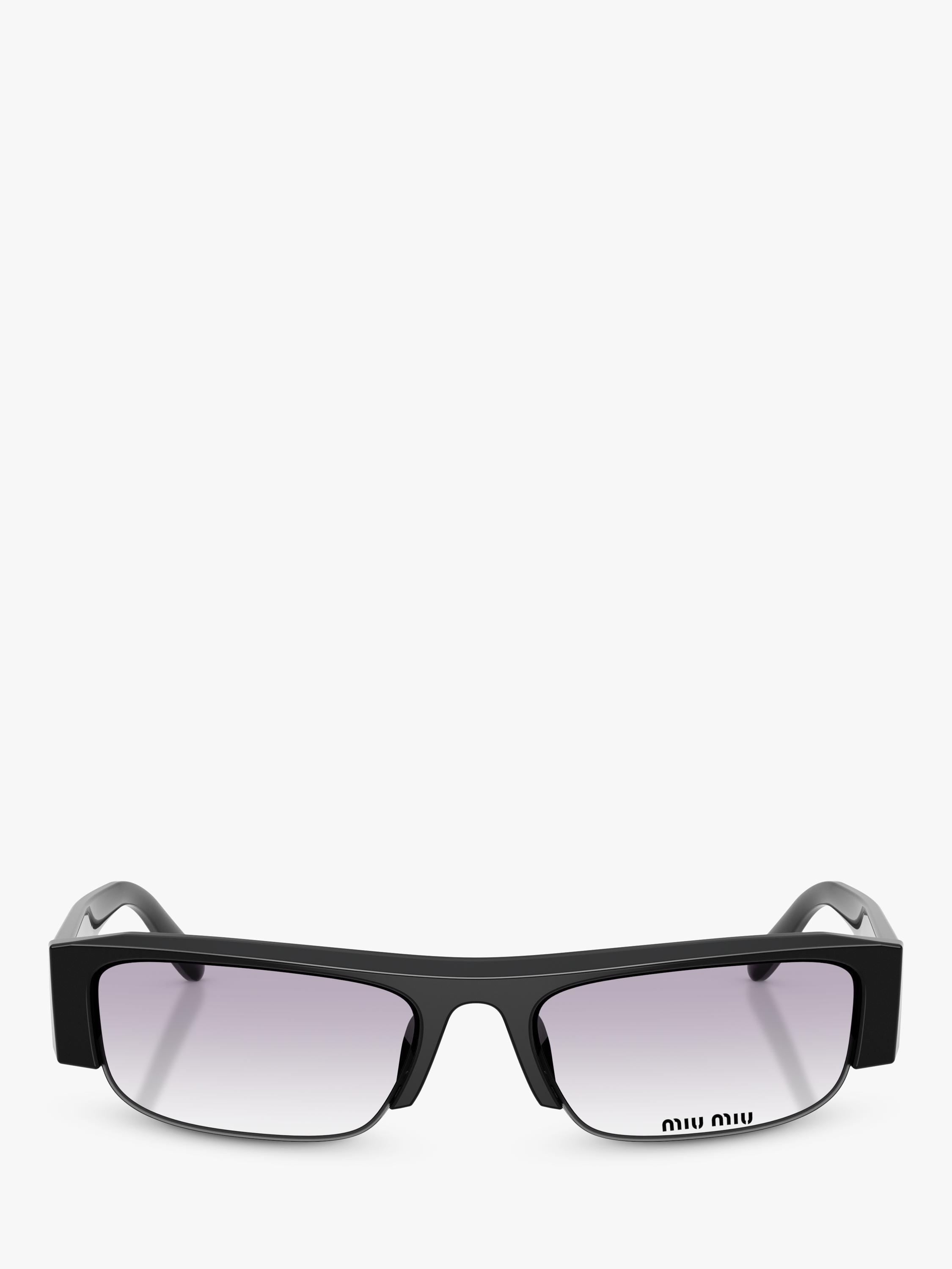 Miu Miu rectangular sunglasses black grey gradient 51mm (British brand)