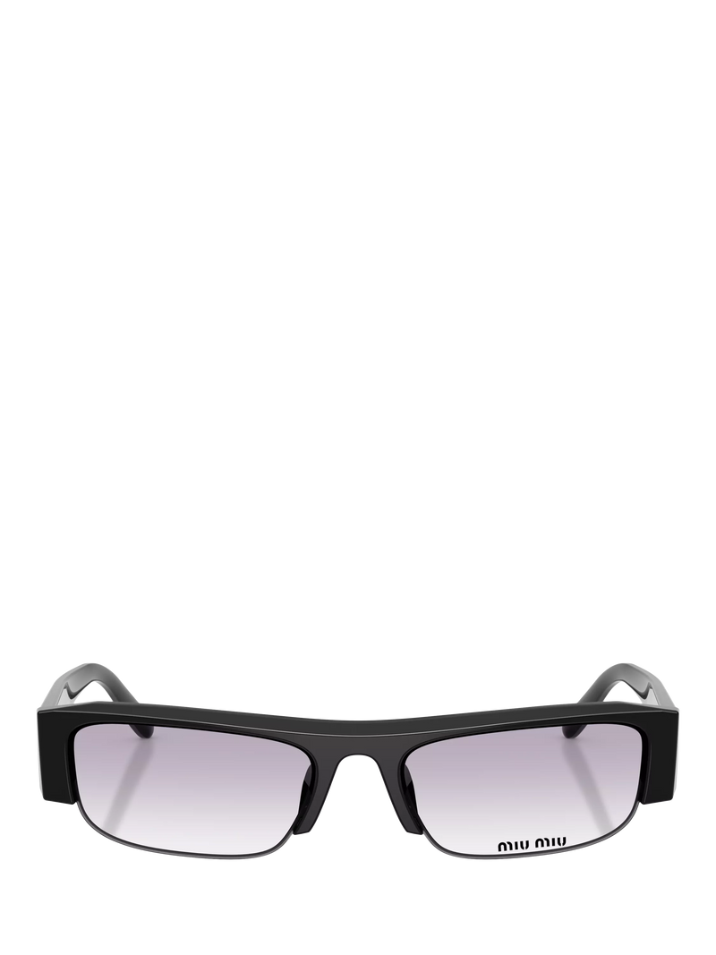 Miu Miu rectangular sunglasses black grey gradient 51mm (British brand)