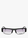 Miu Miu rectangular sunglasses black grey gradient 51mm (British brand)
