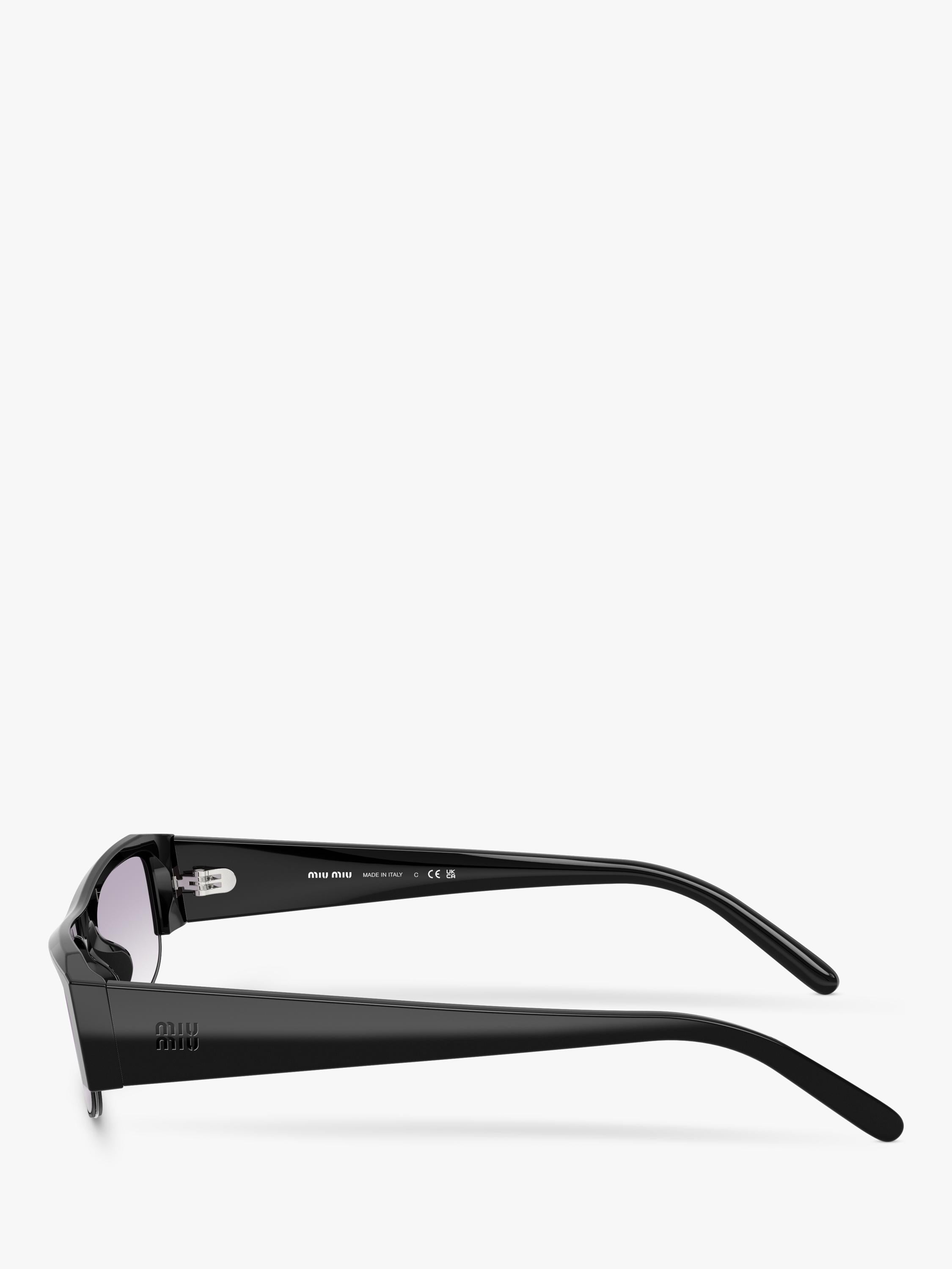 Miu Miu rectangular sunglasses black grey gradient 51mm (British brand)